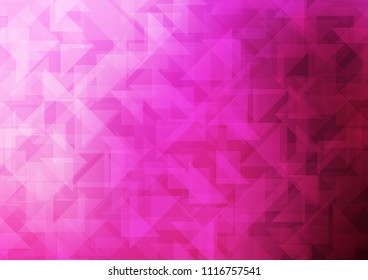 Light Pink vector hexagon mosaic cover. Creative geometric illustration in Origami style with gradient. The polygonal design can be used for your web site.