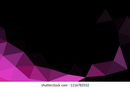 Light Pink vector hexagon mosaic triangle mosaic. Shining colored illustration in a Brand new style. The best triangular design for your business.