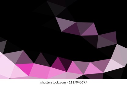 Light Pink vector hexagon mosaic triangle mosaic. Creative illustration with gradient. A completely new design for your business.