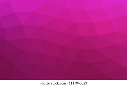 Light Pink vector hexagon mosaic triangle mosaic. A vague abstract illustration with gradient. The best triangular design for your business.