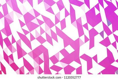 Light Pink vector hexagon mosaic template. Brand new colored illustration in blurry style with gradient. A completely new design for your business.