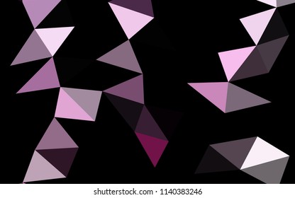 Light Pink vector hexagon mosaic triangle mosaic. Glitter abstract illustration with an elegant design. A new texture for your design.