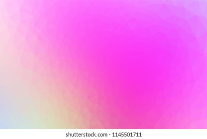 Light Pink vector hexagon mosaic cover. Colorful illustration in abstract style with gradient. The textured pattern can be used for background.