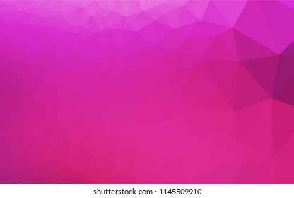 Light Pink vector hexagon mosaic template. Colorful abstract illustration with gradient. The textured pattern can be used for background.
