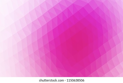 Light Pink vector hexagon mosaic cover. An elegant bright illustration with gradient. The completely new template can be used for your brand book.