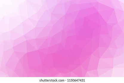 Light Pink vector hexagon mosaic texture. An elegant bright illustration with gradient. A completely new design for your business.