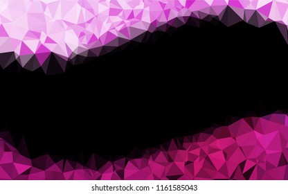 Light Pink vector hexagon mosaic template. Creative illustration in halftone style with gradient. A new texture for your design.