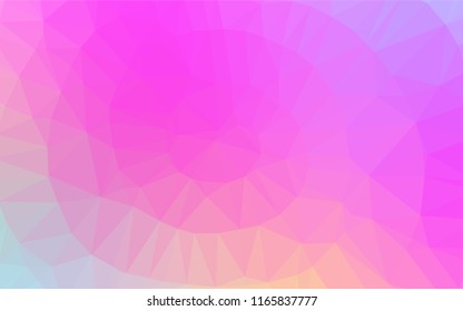 Light Pink vector hexagon mosaic cover. Colorful abstract illustration with gradient. The completely new template can be used for your brand book.