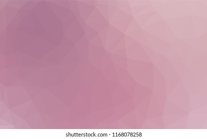 Light Pink vector hexagon mosaic cover. Creative geometric illustration in Origami style with gradient. Brand new design for your business.