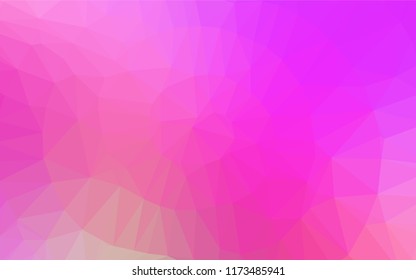 Light Pink vector hexagon mosaic texture. Modern geometrical abstract illustration with gradient. Triangular pattern for your business design.