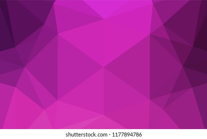 Light Pink vector hexagon mosaic cover. Shining illustration, which consist of triangles. A new texture for your design.