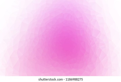 Light Pink vector hexagon mosaic template. Geometric illustration in Origami style with gradient.  Triangular pattern for your business design.