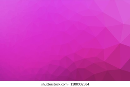 Light Pink vector hexagon mosaic template. Geometric illustration in Origami style with gradient.  Brand new style for your business design.