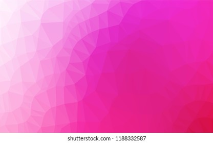 Light Pink vector hexagon mosaic cover. A vague abstract illustration with gradient. Brand new style for your business design.