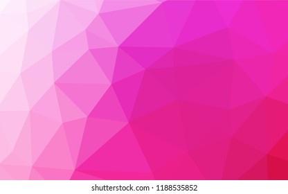 Light Pink vector hexagon mosaic texture. Glitter abstract illustration with an elegant design. Brand new design for your business.