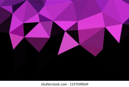 Light Pink vector hexagon mosaic cover. A completely new color illustration in a vague style. The textured pattern can be used for background.
