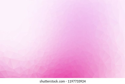 Light Pink vector hexagon mosaic texture. Colorful illustration in abstract style with gradient. The textured pattern can be used for background.