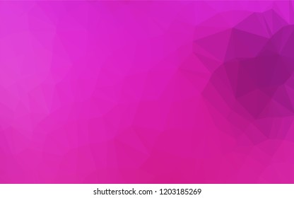 Light Pink vector hexagon mosaic template. Creative geometric illustration in Origami style with gradient. The polygonal design can be used for your web site.