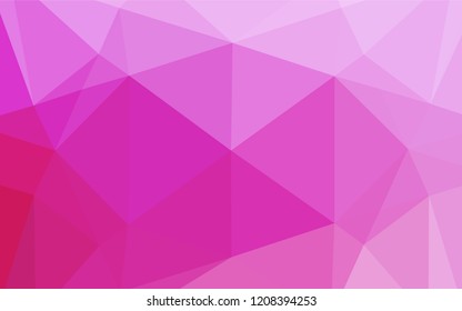 Light Pink vector hexagon mosaic cover. Creative illustration in halftone style with gradient. The polygonal design can be used for your web site.