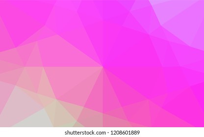 Light Pink vector hexagon mosaic cover. Creative illustration in halftone style with gradient. The template can be used as a background for cell phones.