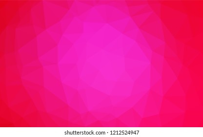 Light Pink vector hexagon mosaic cover. Geometric illustration in Origami style with gradient.  A completely new design for your business.