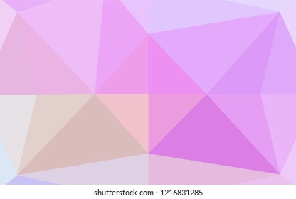 Light Pink vector hexagon mosaic cover. A completely new color illustration in a vague style. The textured pattern can be used for background.