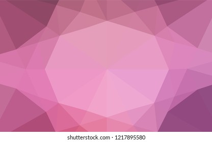Light Pink vector hexagon mosaic texture. Glitter abstract illustration with an elegant design. A completely new design for your business.