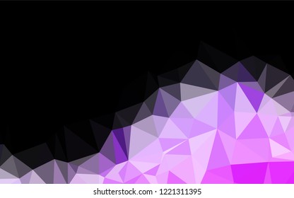 Light Pink, vector hexagon mosaic texture. Modern geometrical abstract illustration with gradient. The best triangular design for your business.