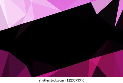 Light Pink vector hexagon mosaic template. Creative geometric illustration in Origami style with gradient. A completely new design for your business.