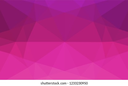 Light Pink vector hexagon mosaic template. Creative geometric illustration in Origami style with gradient. Brand new style for your business design.