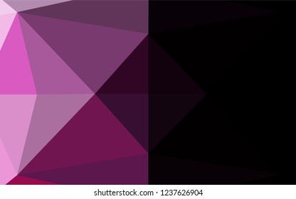 Light Pink vector hexagon mosaic template. A vague abstract illustration with gradient. Brand new design for your business.