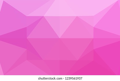 Light Pink vector hexagon mosaic cover. Creative illustration in halftone style with gradient. The template can be used as a background for cell phones.