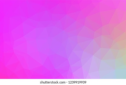 Light Pink vector hexagon mosaic texture. An elegant bright illustration with gradient. A completely new design for your business.