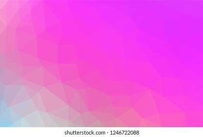 Light Pink vector hexagon mosaic texture. Colorful illustration in abstract style with gradient. The textured pattern can be used for background.