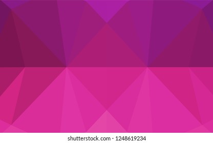 Light Pink vector hexagon mosaic template. Creative geometric illustration in Origami style with gradient. A completely new template for your business design.