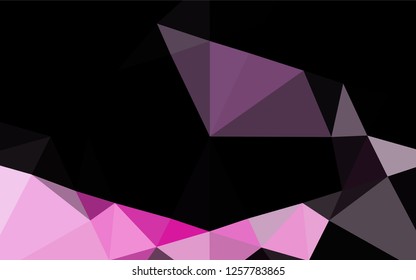 Light Pink vector hexagon mosaic texture. Colorful abstract illustration with gradient. The polygonal design can be used for your web site.