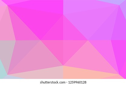 Light Pink vector hexagon mosaic texture. Modern geometrical abstract illustration with gradient. The textured pattern can be used for background.