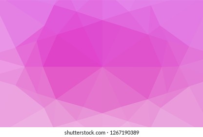 Light Pink vector hexagon mosaic template. A completely new color illustration in a vague style. A completely new design for your business.