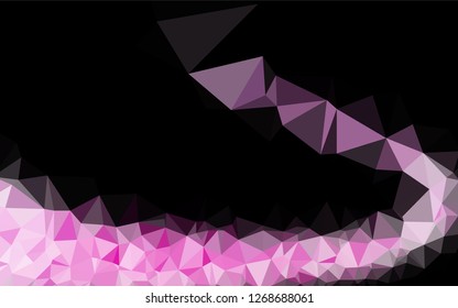 Light Pink vector hexagon mosaic cover. Glitter abstract illustration with an elegant design. The completely new template can be used for your brand book.