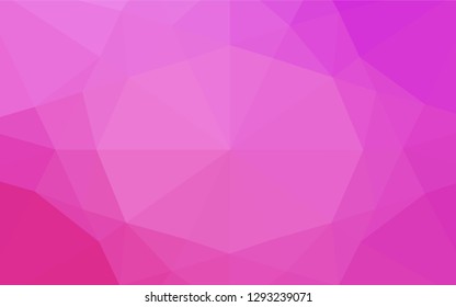 Light Pink vector hexagon mosaic texture. A sample with polygonal shapes. The elegant pattern can be used as part of a brand book.