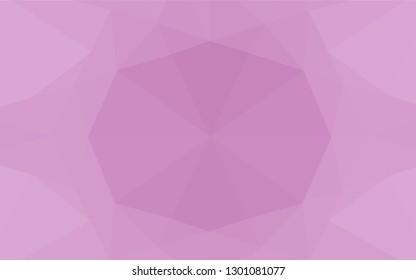 Light Pink vector hexagon mosaic cover. Shining illustration, which consist of triangles. The completely new template can be used for your brand book.