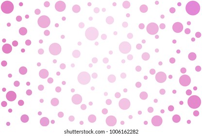 Light Pink vector illustration which consist of circles. Dotted gradient design for your business. Creative geometric background in halftone style with colored spots.
