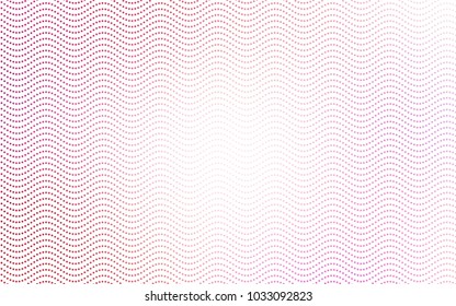 Light Pink vector illustration which consist of circles. Dotted gradient design for your business. Creative geometric background in halftone style with colored spots.