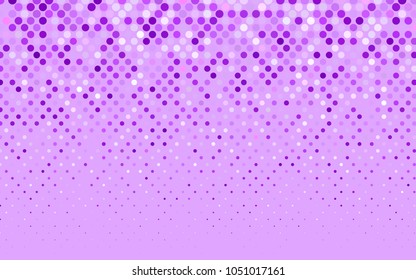 Light Pink vector illustration which consist of circles. Dotted gradient design for your business. Creative geometric background in halftone style with colored spots.