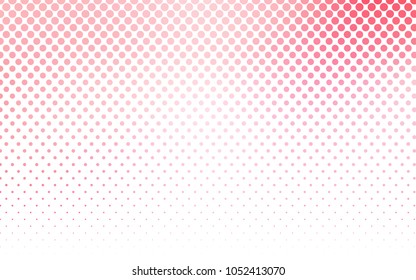 Light Pink vector illustration which consist of circles. Dotted gradient design for your business. Creative geometric background in halftone style with colored spots.