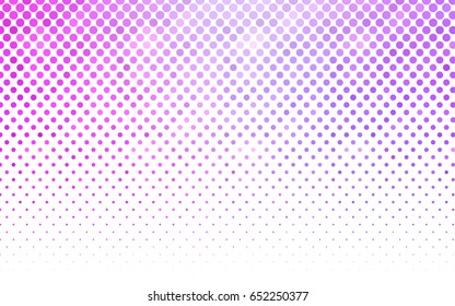 Light Pink vector illustration which consist of circles. Dotted gradient design for your business. Creative geometric background in halftone style with colored spots.