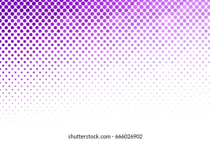 Light Pink vector illustration which consist of circles. Dotted gradient design for your business. Creative geometric background in halftone style with colored spots.