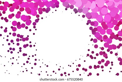 Light Pink vector illustration which consist of circles. Dotted gradient design for your business. Creative geometric background in halftone style with colored spots.