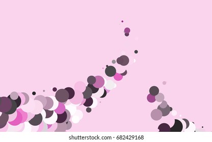 Light Pink vector illustration which consist of circles. Dotted gradient design for your business. Creative geometric background in halftone style with colored spots.