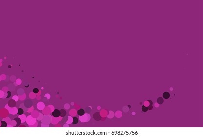 Light Pink vector illustration which consist of circles. Dotted gradient design for your business. Creative geometric background in halftone style with colored spots.